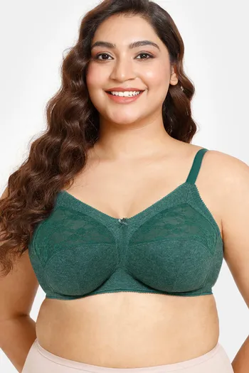 Buy Rosaline Cyber Grove Everyday Double Layered Non Wired Full Coverage Super Support Bra - Botanical Garden